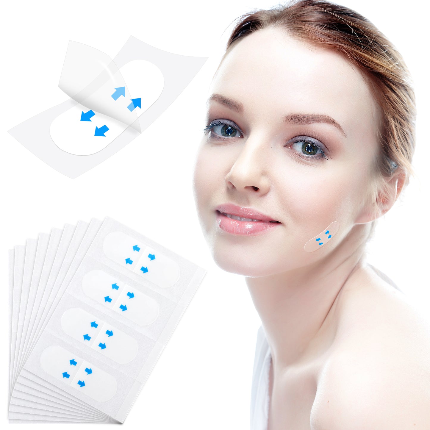 200Pcs Face Lifting Tape, Face Lift Tape Invisible, Instant Facelift Tapes for Women Neck Sagging Skin Jowls Eyes Double Chin Wrinkles, Concealed Makeup Tapes