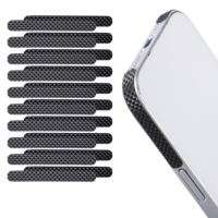 Azefnuhk 20 PCS Cell Phone Grip Tape, Black Non Slip Side Sticker Adhesive Grippy Bumper Frame Rubber Stickers for Phone Case Tablet Computer
