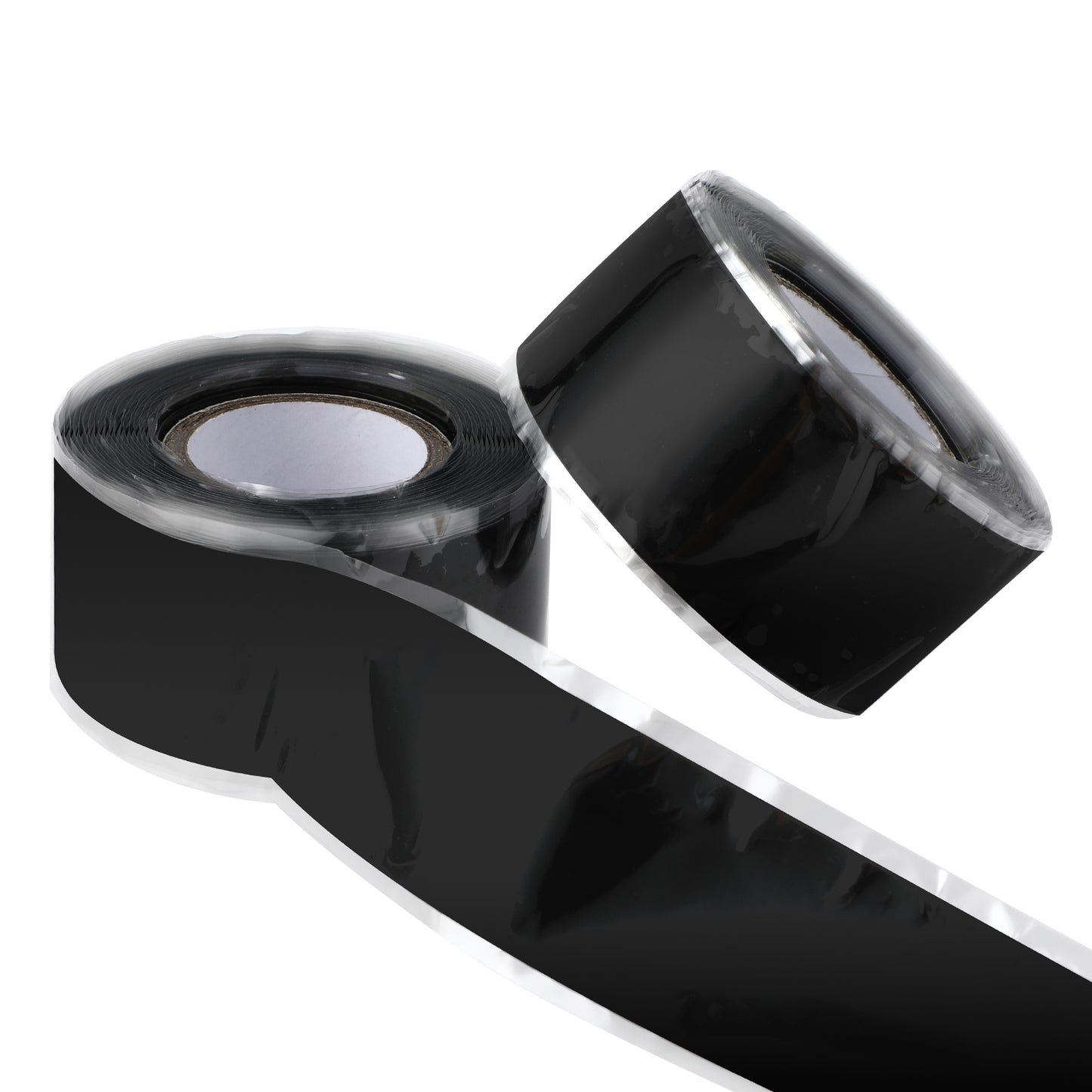 Aysatogc 2 Rolls Self Fusing Silicone Tape, Seal Waterproof Pipe Repair Tape for Heavy Duty Hose Leak Cable Winding Insulating Electrical Insulation Tapes Emergency Rescue Wrap(Black)