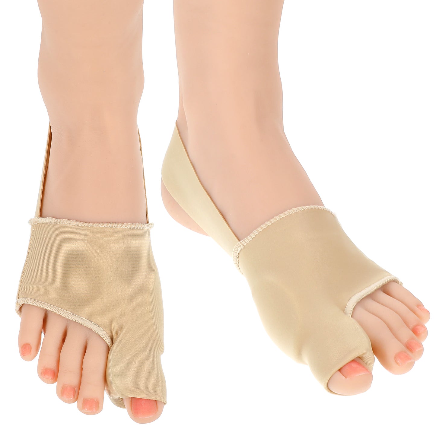 Aysatogc 1 Pair Bunion Corrector Relief Sleeve for Women Men Bunion Pain Relief Big Toe Straighteners Breathable Bunion Correction Socks with Gel Pad Non-Slip Grip Insert and Heel Band(L)