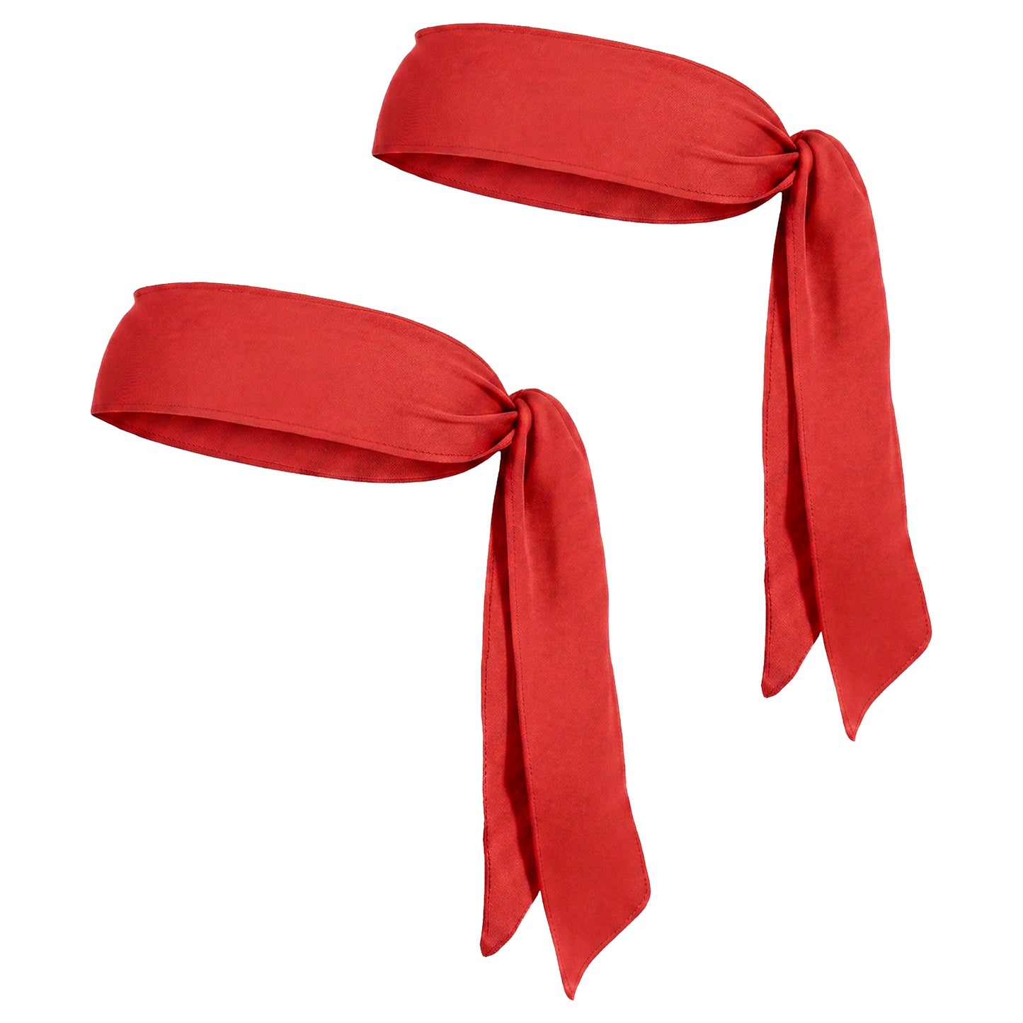 2 Pack Tie Headband for Women and Men, Large Hair Ties Bandana Headband Sport Tie Headbands for Basketball, Soccer, Football(Orange)