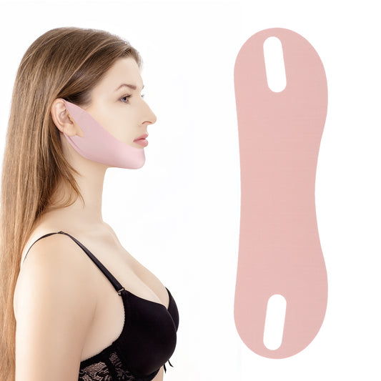 Thinp Double Chin Reducer, Reusable V Line Face Lifting Chin Mask Chin Strap for Double Chin Face Lifting Belt Chin Lift Mask for Skin Tightening and Preventing Sagging (Pink)