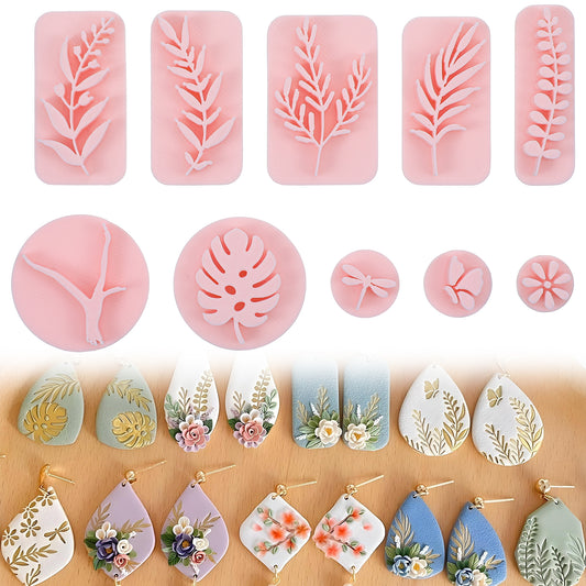 10 Pcs Polymer Clay Cutters in Different Shapes,Clays Cutter for Polymer Clays Jewelry Making,Clay Earring Cutters