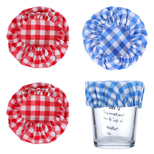 ZEYIYER 4 PCS Sourdough Jar Cover, Sourdough Cloth Jar Covers, Reusable Fabric Sourdough Starter Cover for Bread Rising Sourdough Proofing