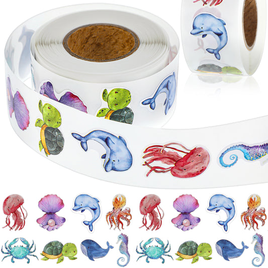 1 Roll Animal Stickers Reward Stickers(Aquatic Creatures)