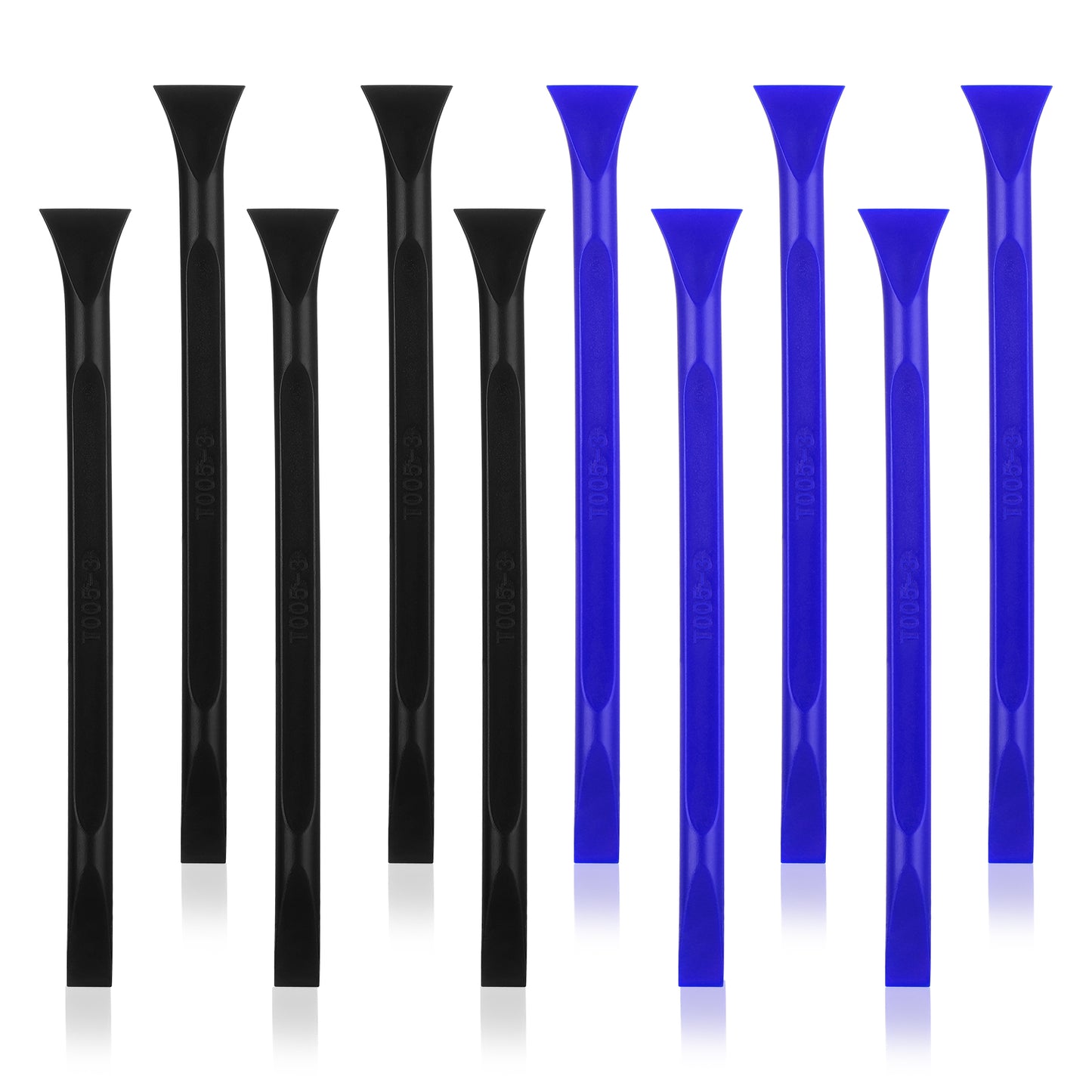 10 PCS Plastic Scraper, Non Scratch Scraper Tool Multi-Purpose Car Detailing Tools Cleaning Tools for Housekeeping Kitchen Wallpaper Stickers Labels Oil Stains Dirt (Black/Blue)