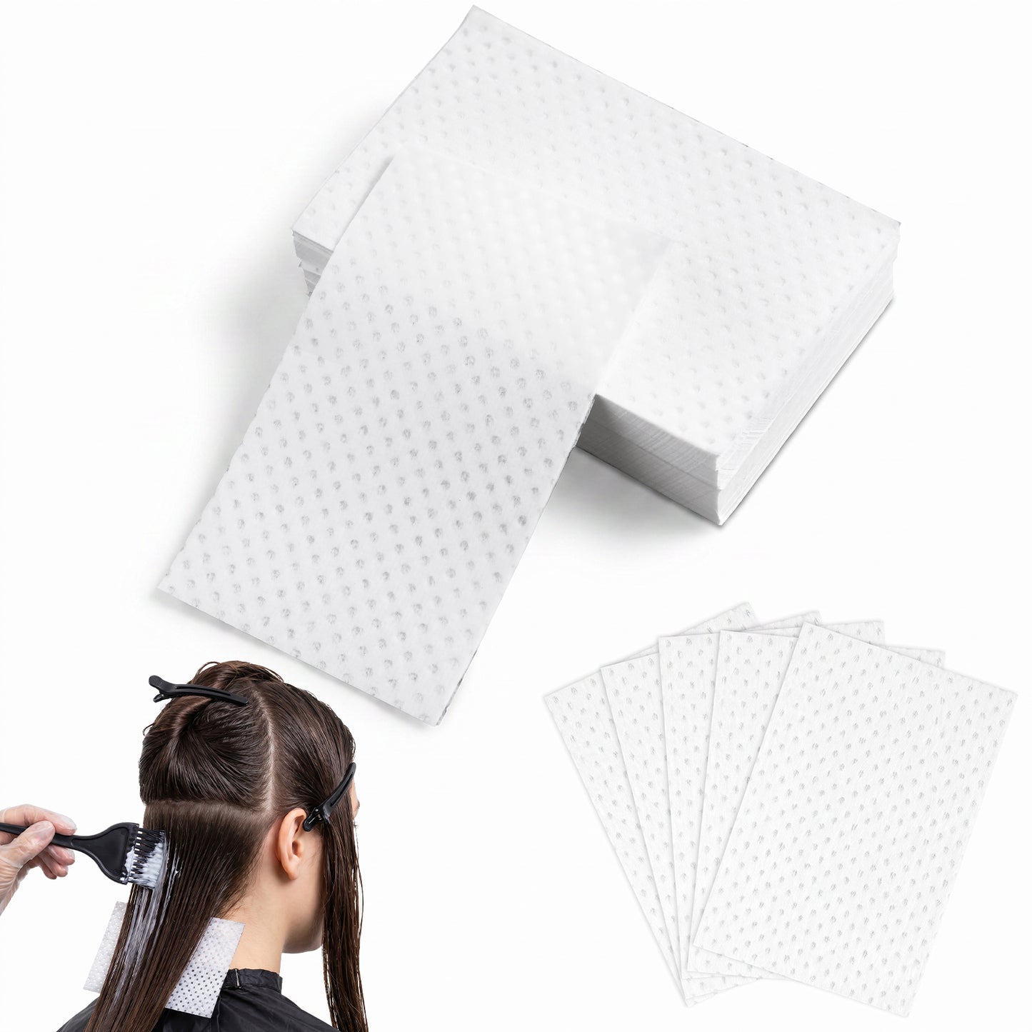 500 Count Hair Perm Papers, Breathable Disposable Salon Curling End Papers, High Temperature Resistance Styling Accessories For Cold And Hot Perms