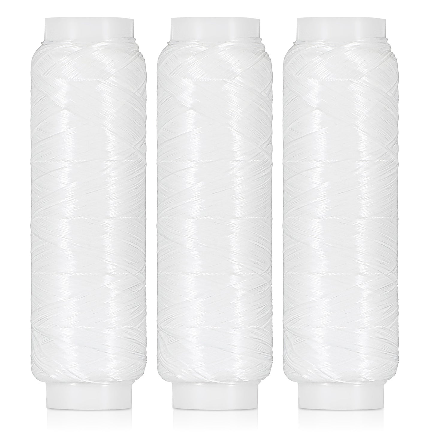 Grevosea 3 Pcs Fishing Bait Elastic Thread, 0.2mm Clear Fishing String Invisible Stretchy Nylon Fishing Line for Salmon Sturgeon Bass Catfish Bait Keeper (820ft per Spool)