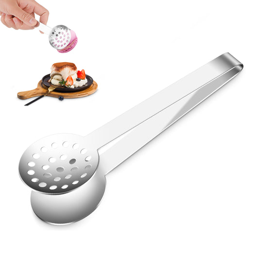 Aster Tea Bag Squeezer Tongs Stainless Steel Teabag Squeezer Tool, 6Inch Non-Slip Kitchen Tongs Strainer Holder Mini Serving Tong or Kitchen Bar Cooking Tools