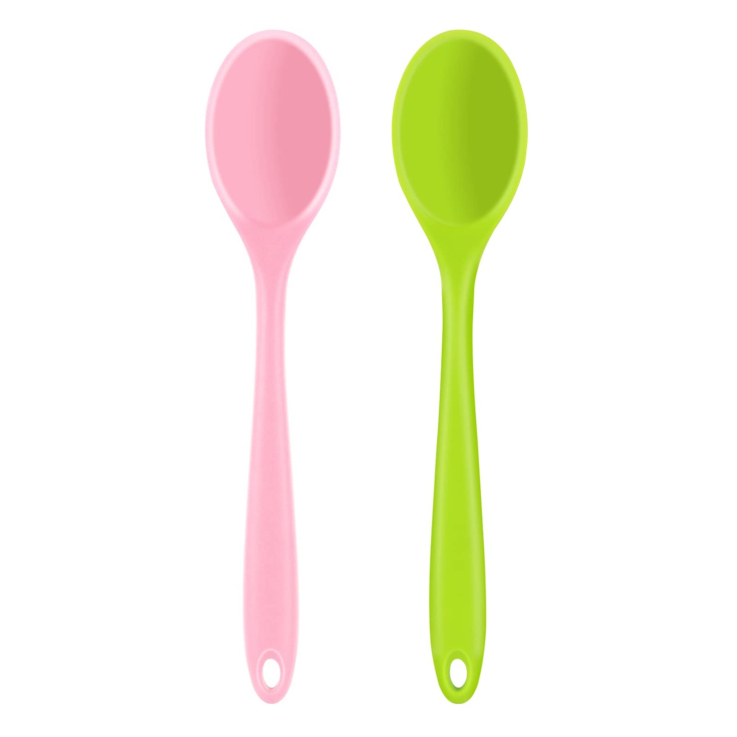 ASTER Silicone Mixing Spoon,2 Pieces Heat-Resistant Serving Spoons Cooking Spoons Silicone for Kitchen Cooking Baking Stirring Mixing Tools