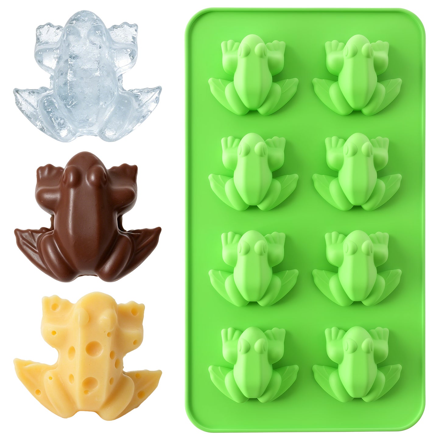 Silicone Frog Mold, Passover Frog Silicone Candy Molds for Chocolate, Candy, Dessert, Jelly and Ice Tray Cake Decoration Pesach Seder and Kitchen Accessories