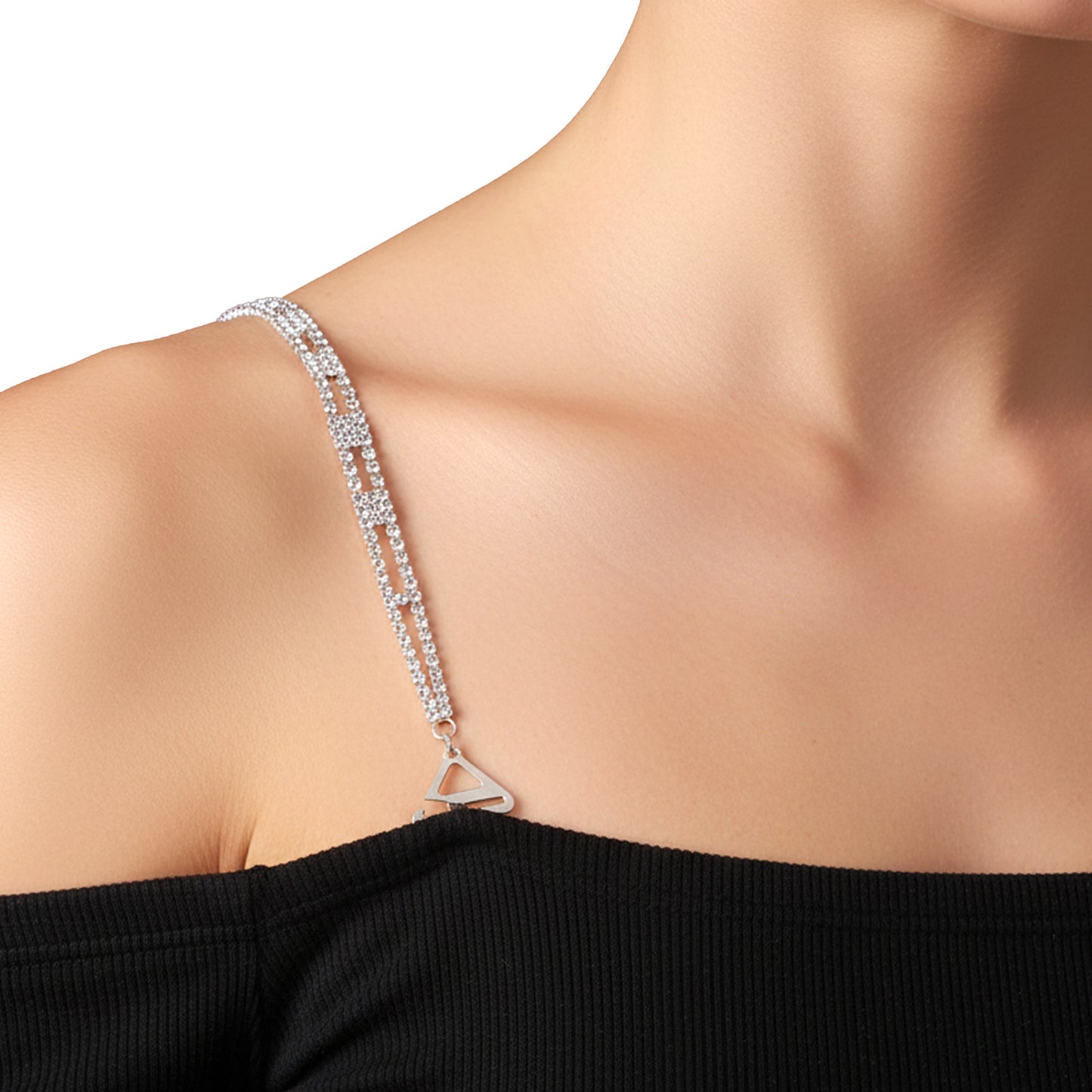1 Pair Rhinestone Bra Straps, Detachable Adjustable Rhinestones Bra Shoulder Straps, Crystal Lingerie Strap, Crystal Underwear Chain, Wedding Bridal Dress Underwear Chain for Women, Dress Accessories