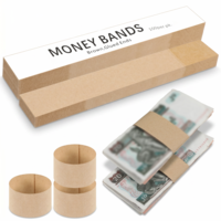 100 Pack Money Bands Blank Currency Straps Cash Bands Self Adhesive Money Wrappers for Bill Cash Organizer