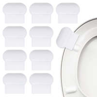 Toilet Seat Handle 9 Pack Toilet Cover Lifter Handle Seat Holder Lift Tools Avoid Touching Toilet Seat Accessories for Home Bathroom Office Hotel - White (Oval Style)