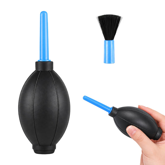 1 pcs Air Blower with Soft Brush Super Blower Blaster Pump Dust, Black