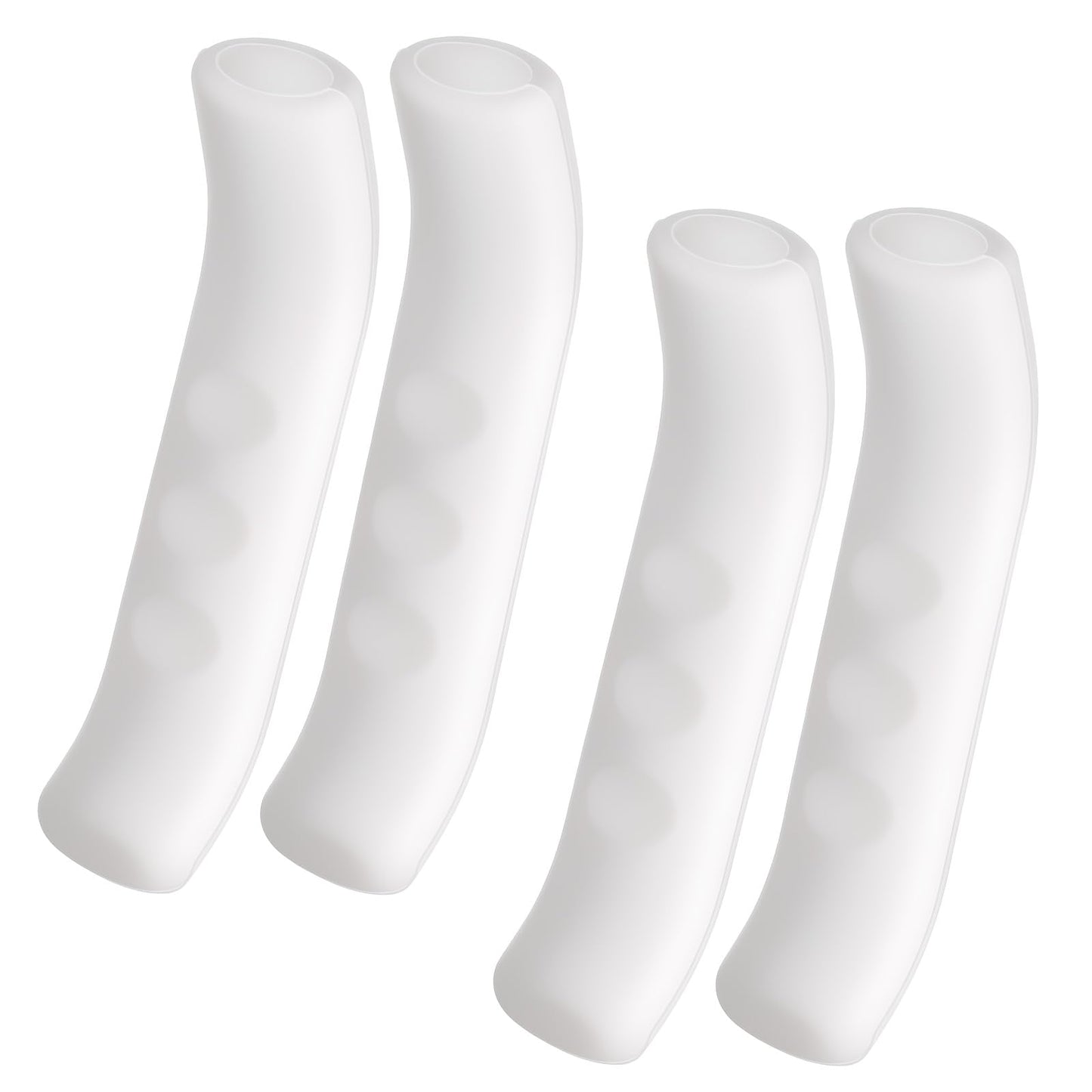 Pack of 4 Bicycle Brake Lever Covers Silicone Waterproof Cover White