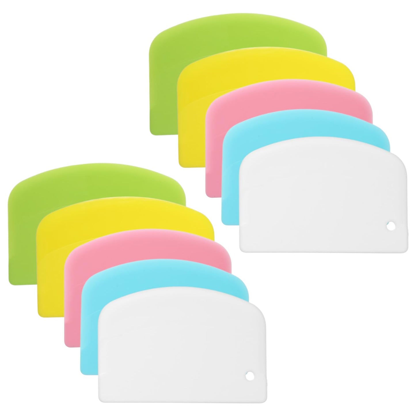 Pack of 10 dough scrapers, dough spatula, pizza, dough card, plastic