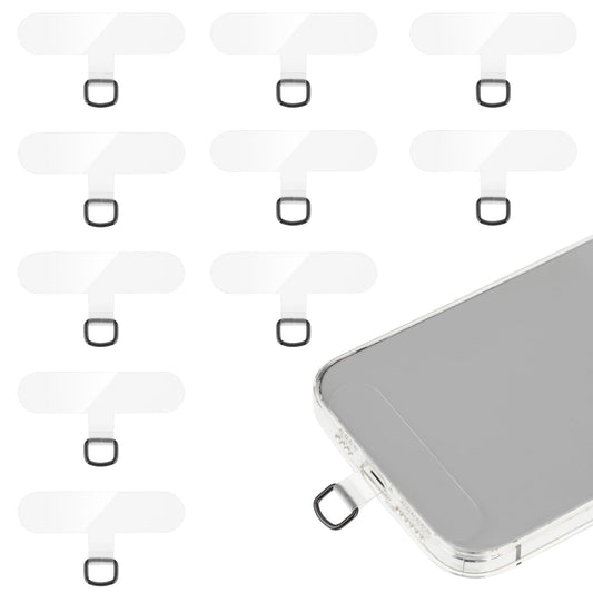 10 Pcs Phone Tether Tabs Universal Phone Lanyard Tab Clear Cell Phone Tether Patches Phone Tether Tab Replacement Part for Cell Phone Strap