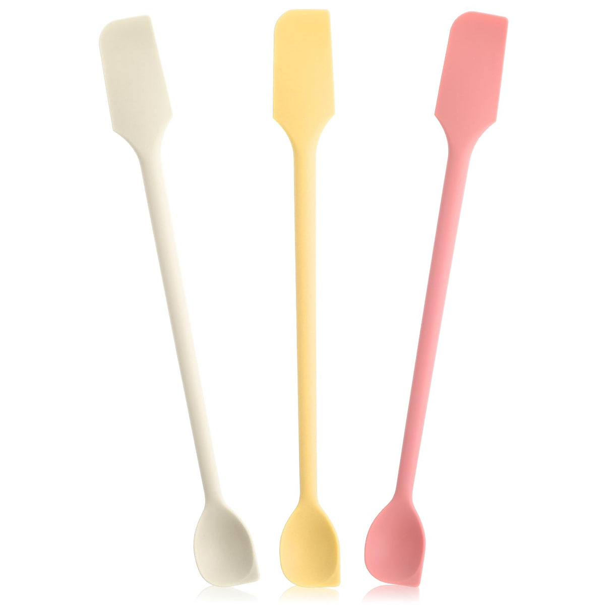 Piriuuo 3 Mini Silicone Spatulas, Double-Sided Multifunctional Small