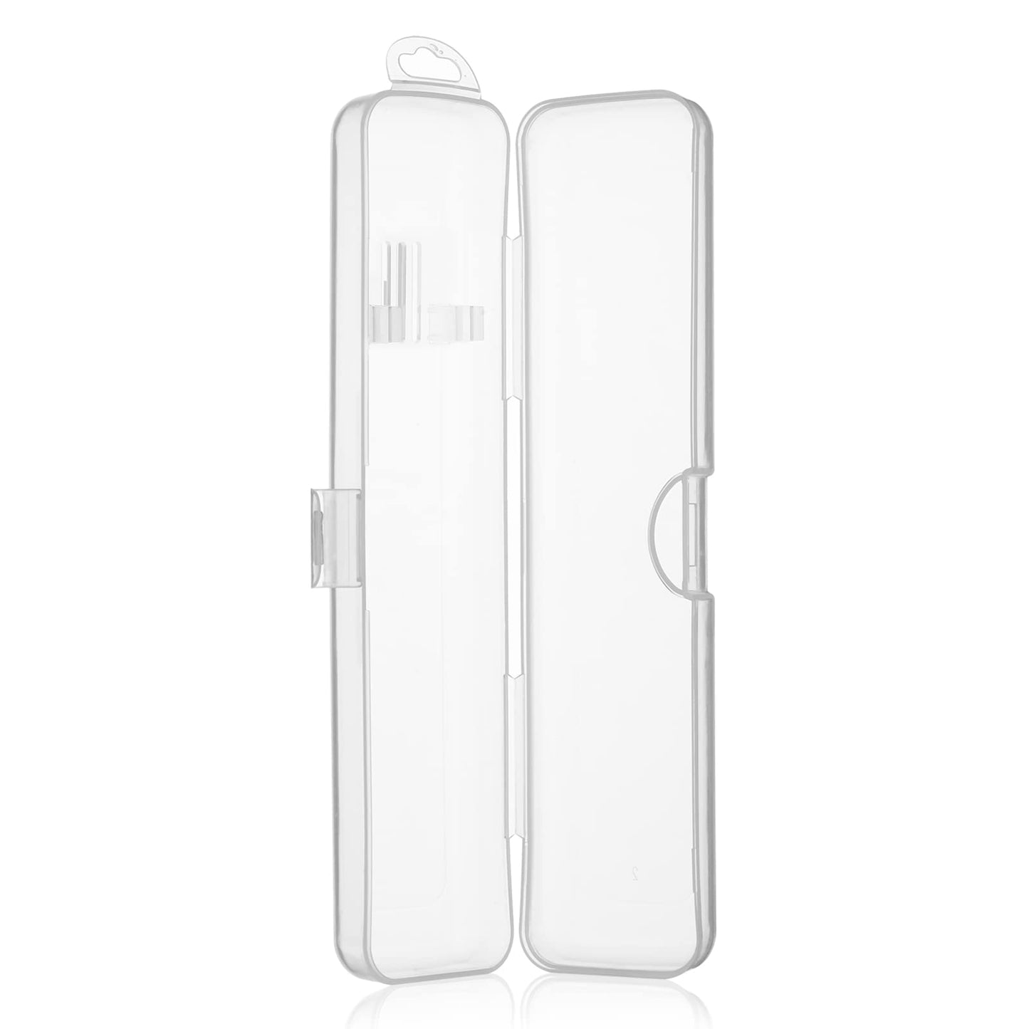 ASTER Portable Travel Toothbrush Case, Clear Plastic Toothbrush Case Manual Toothbrush and Toothpaste Container Case Toothbrush Holder for Travel