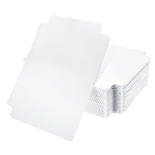 Aster 50 Pcs Trading Card Dividers, Plastic Card Dividers, Sorting Dividers Card, White Playing Card Seperator, Trading Card Organizer Pages for Games Sports Supplies, 9.5 x 7 mm/ 3.7 x 2.7 Inch