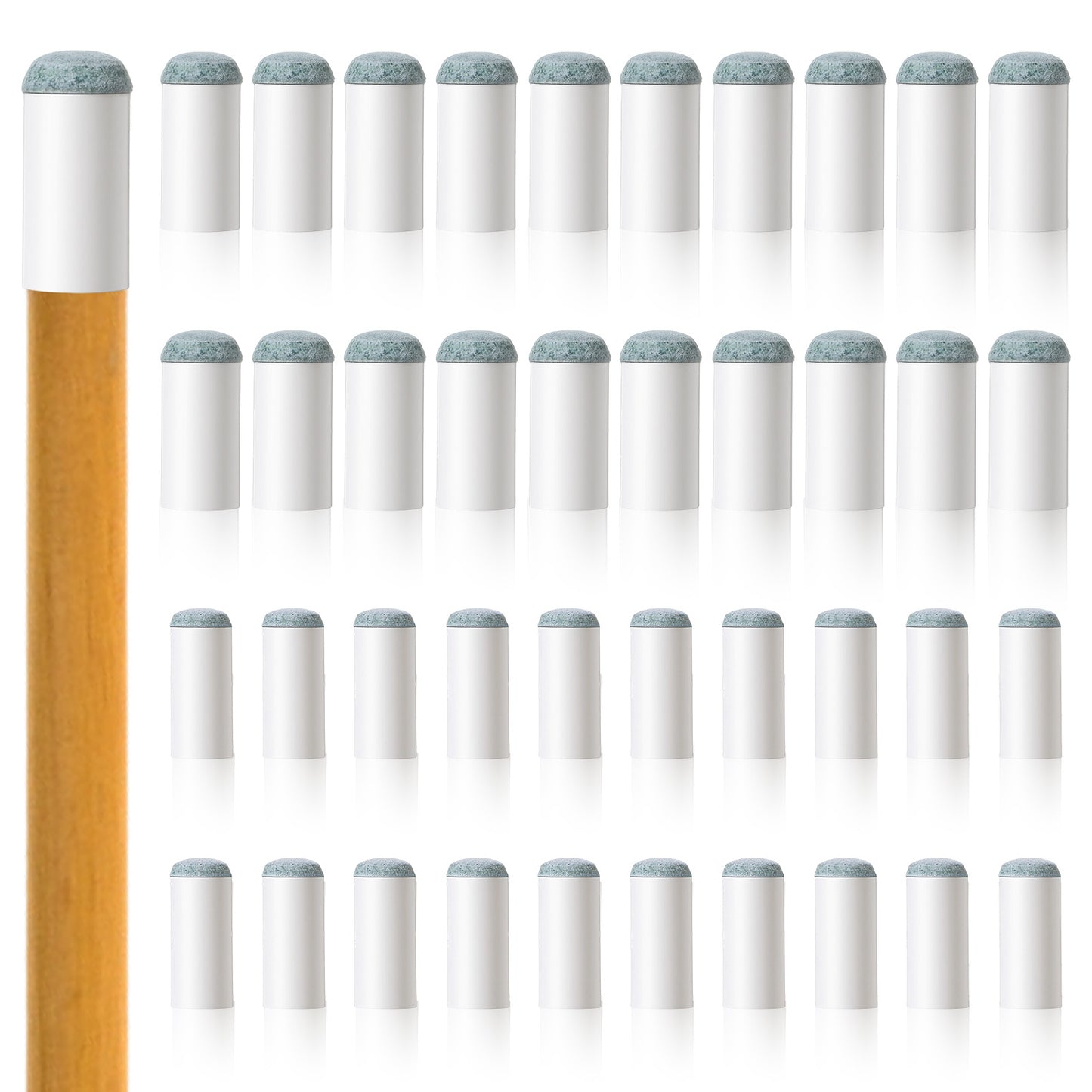 Kynigo 40pc Slip On Pool Cue Tips, Pool Cue Tips Replacement Kit, 2 Sizes Upgrade-Pool Stick Tip for Snooker and Pools Cues, Billiard Cue-Tips Replacement 10mm, 13mm Billiard Stick Tip