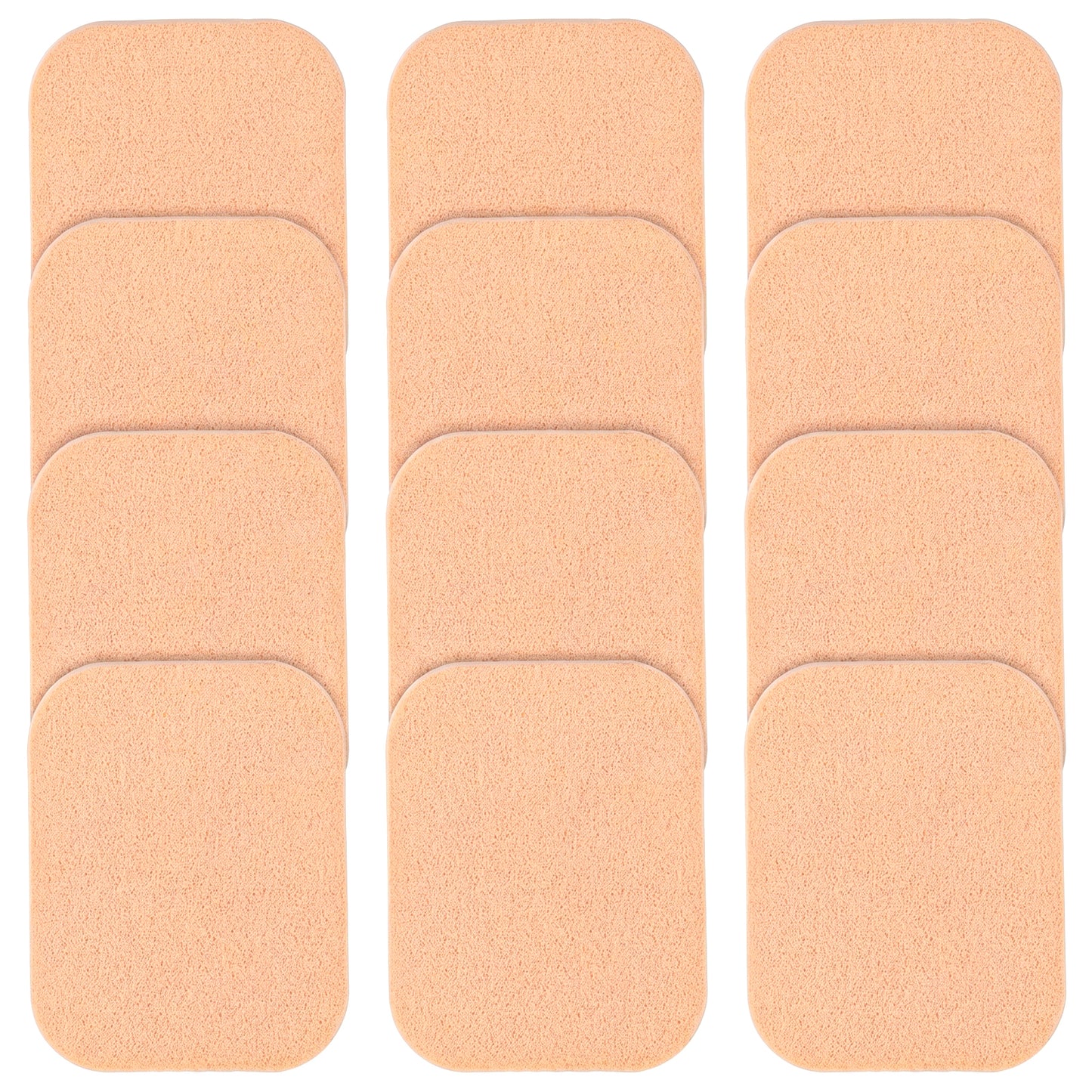 12 Pcs Square Make Up Sponges, Cosmetic Sponges, Makeup Puff for Liquid Foundation Makeup Cosmetic, Cleanser, Wet and Dry Dual Use