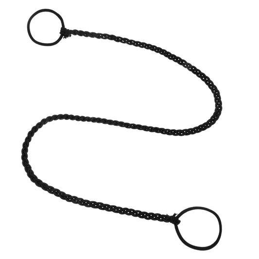 1 Pcs Pony Tails Elastic Hair Ties, Black Braided Hair Ties, Elastic Spiral Hair Ties, No Damage Long Hair Ties Ponytail Holders Hair Tiesfor Women Sports, Swimming and Workouts