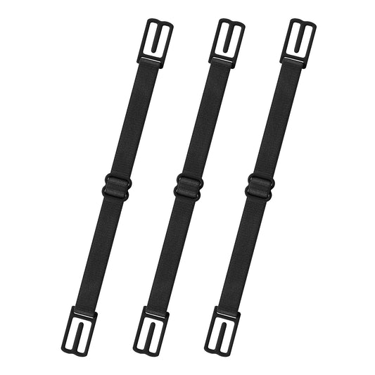 ASTER 3 Pcs Bra Strap Clips Holder, Racerback Bra Strap Retainers for slipping, Adjustable Elastic Clips, Slip Strap Holder for Women(Black)