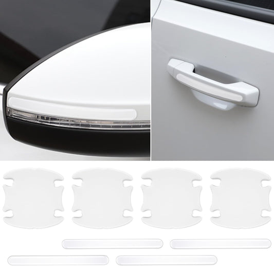 Aster 8pcs Car Door Handle Protector, Clear Door Handle Paint Protection Film Universal Car Door Bowl Sticker Protection Accessories, Waterproof Anti-Scratch Stickers Covers for Most Car Handles