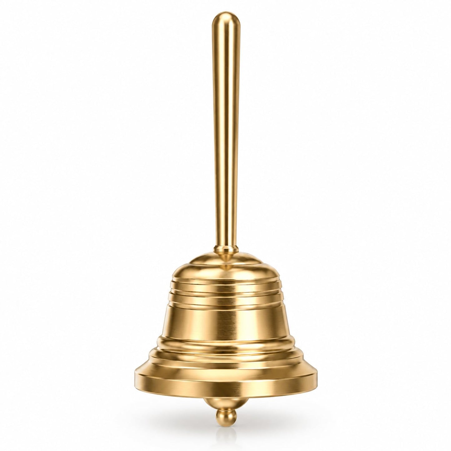 Small Brass Bell, 8.3cm/3.3in Portable Dinner Bell With Metal Clapper