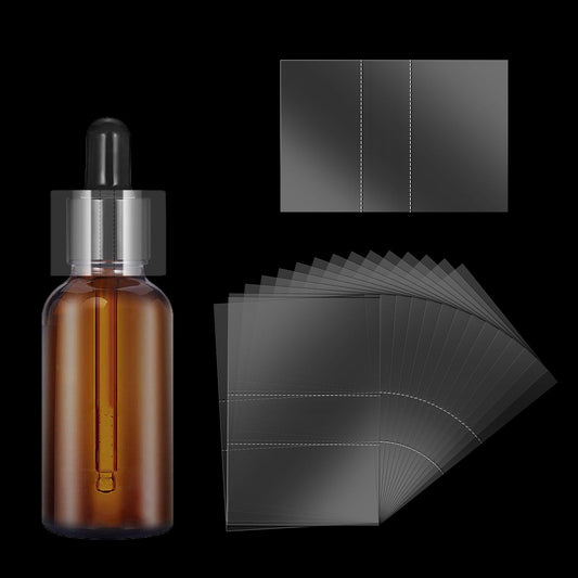 Aster 600pcs Shrink Bands Perforated Bottle Shrink Bands Clear PVC Heat Shrink Wrap Shrink Bands for Bottles, Jars, Dropper Bottle and Test Tube Bottle Cap - 1.8 X 1.2inch Diameter 3/4 to 1 Inch