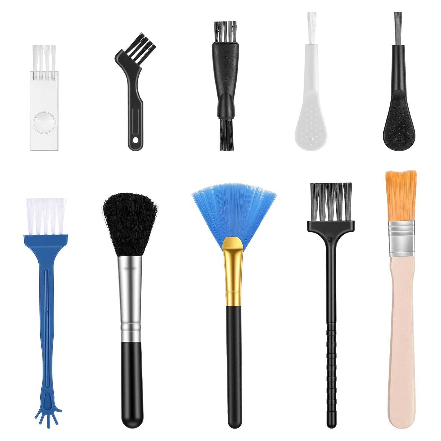 10 PCS Small Portable Nylon Anti Static Brushes,Computer Keyboard Laptop Cleaning Brush Kit,Keyboard Anti Static Brushes,Small Cleaning Brushe for Motherboard Camera SmallSpace