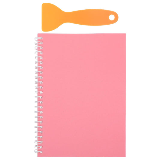 Aster Sticker Collecting Album, Sticker Collection Book with Plastic Spatula Reusable Sticker Book Collecting Album Blank, Stickers Storage Notepads for Collecting Stickers, Labels(Pink)