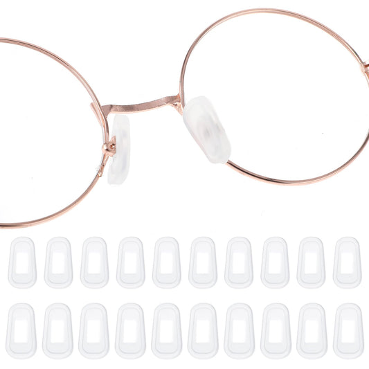 10 Pairs Anti Slip Glasses Nose Grips Silicone Eyeglass Nose Pads Slip-on Protective Covers Soft Eyewear Repair Kit for Glasses Nose Pad Replacement