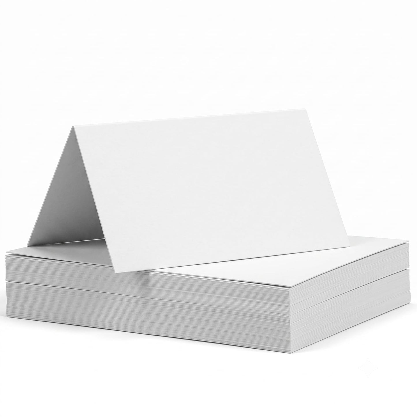 Pack of 60 Place Cards, Kraft Paper, White, 10 x 9 cm, Wedding Place Cards