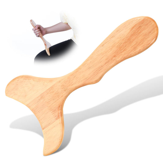 Wooden Massage Tools, Wood Lymphatic Drainage Massager, Wood Therapy Tools Handheld Gua Sha Tools, Wood Body Sculpting Tools for Cellulite Reduction, Muscle Tension Relief, Body Contouring