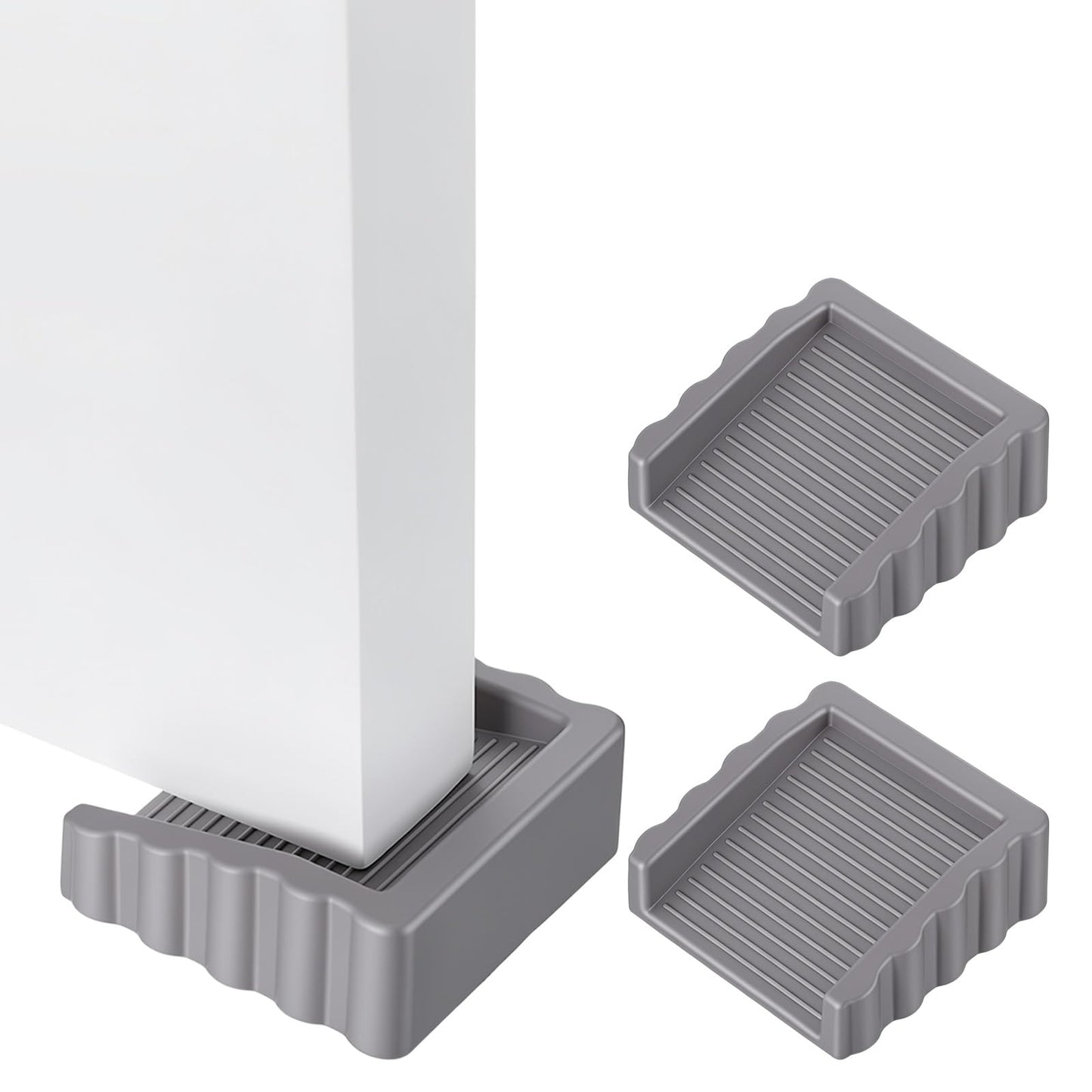 2 PCS Rubber Door Stopper Wedge, Anti Slam Doorstops