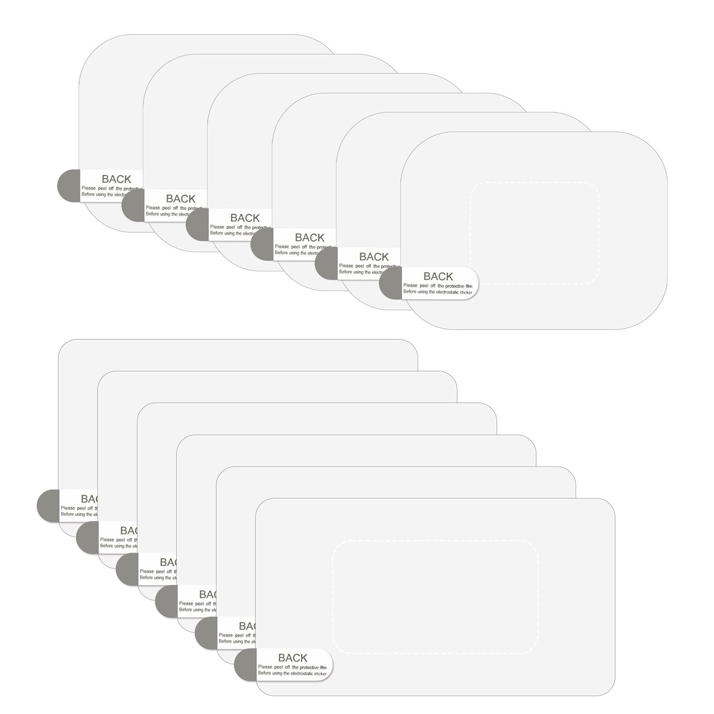 Aeaocvo Clear Antistatic Films, Pack of 12, Stone Chip Stickers