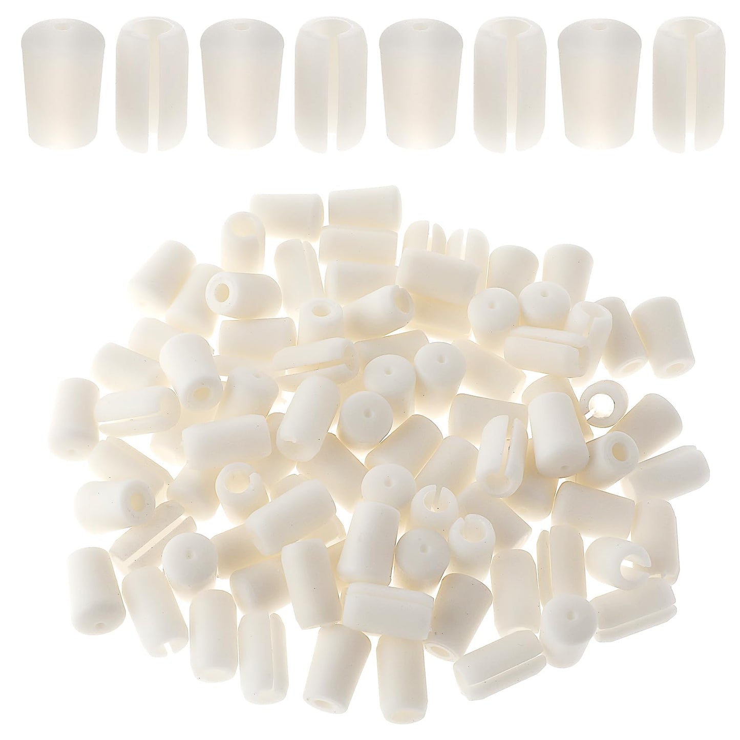 Aster 80Pcs Kitchen Sink Rack Feet, Sink Wire Protective Rack Feet PVC Rubber Replacement Feet Kitchen Rack Protector Accessories for Sink Grid Drain Basket Dish Drainers Utensil Holders(White)