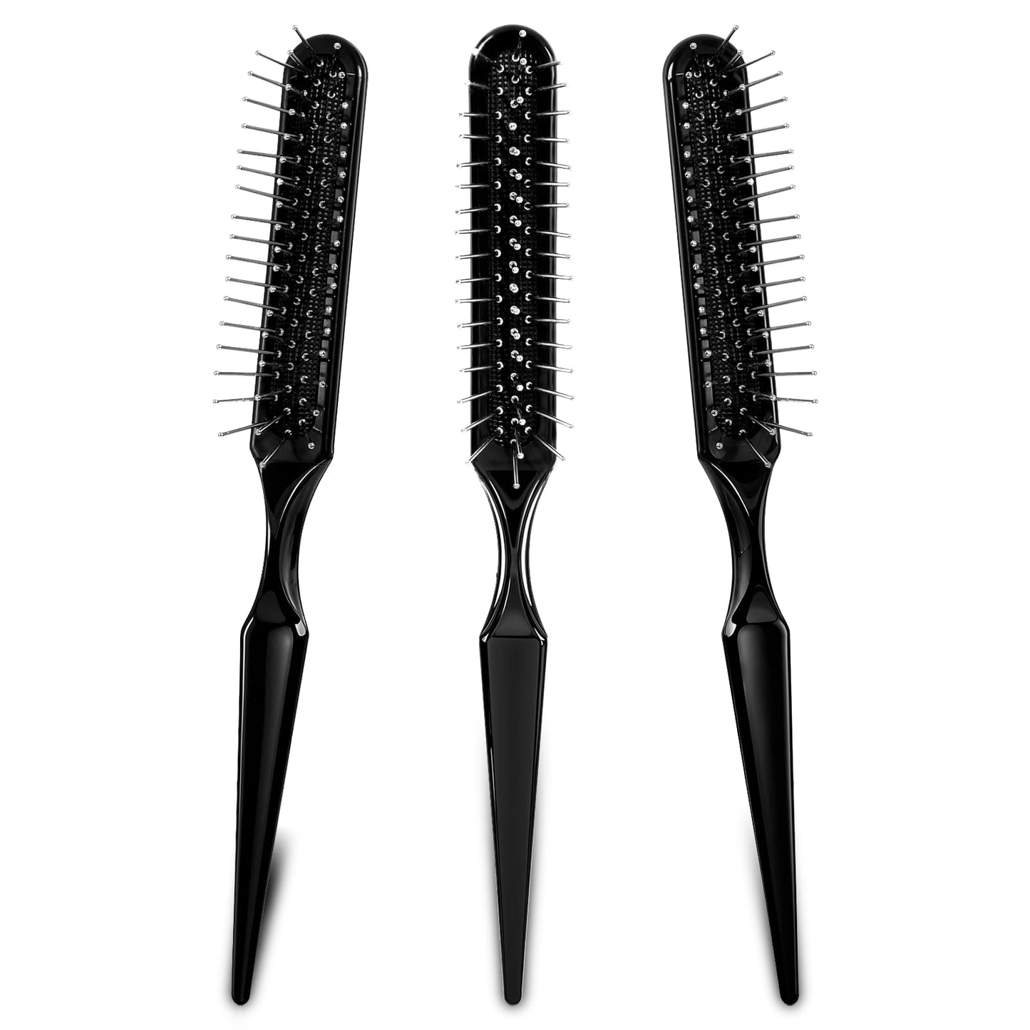 ZEYIYER 3PCS Wig Brush, Portable 3 Row Metal Bristle Comb for Natural Hair, Wig Brush for Synthetic Wigs, Hair Extension Brushes for Hair Extensions Hairpieces Toupees Synthetic Hair