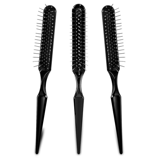 ZEYIYER 3PCS Wig Brush, Portable 3 Row Metal Bristle Comb for Natural Hair, Wig Brush for Synthetic Wigs, Hair Extension Brushes for Hair Extensions Hairpieces Toupees Synthetic Hair