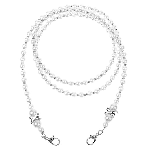 Thinp Eyeglasses Chain,Pearl Eyeglass Chains for Women Eye Glass Chains Holders Eye Glasses Holders Around Neck Elegant Eyewear Retainer Chain Face Masks Lanyard Chain Eyeglass Chain for Women Stylis