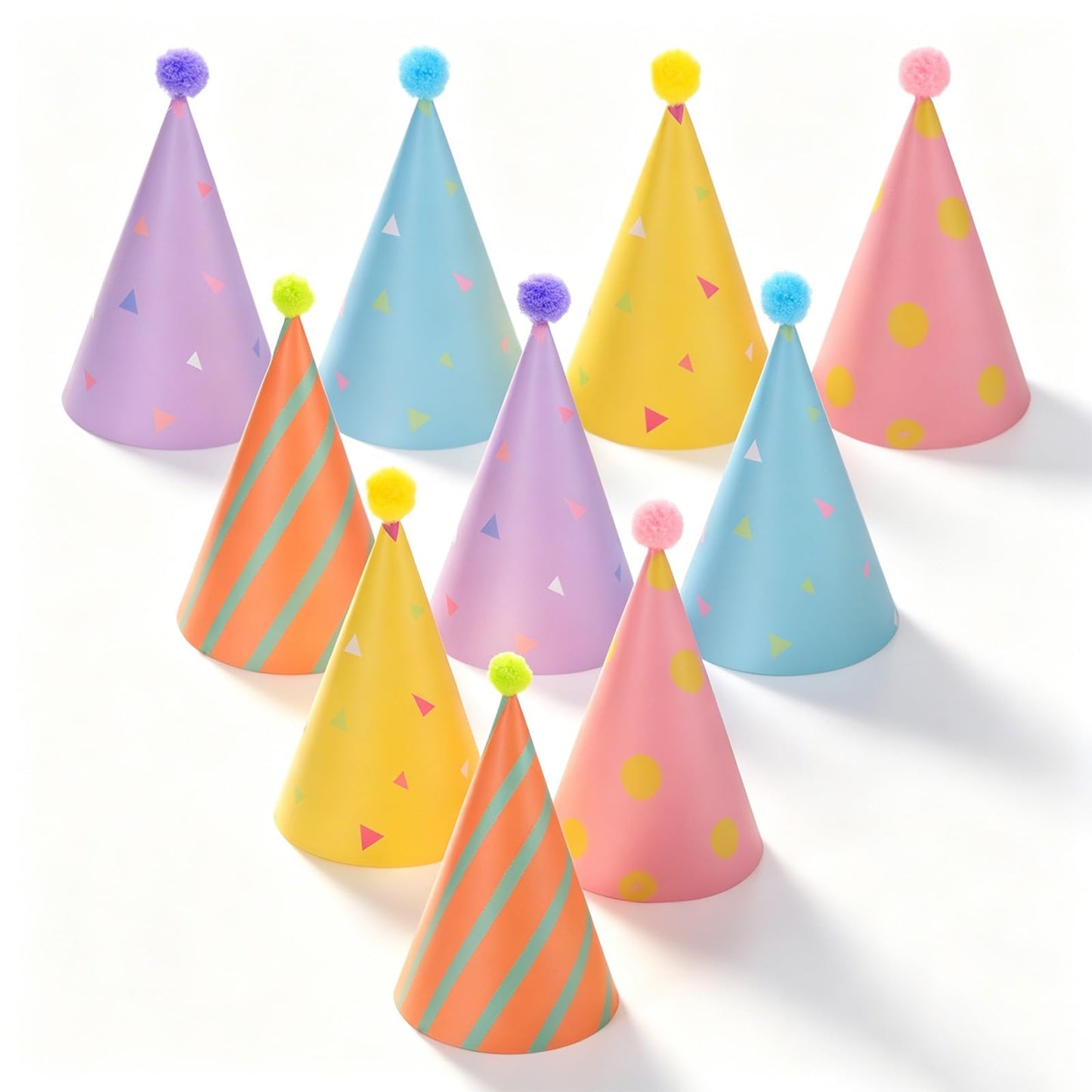 10 PCS Mini Party Hats for Stuffed Animals, Small Stuffed Animal Party Hats