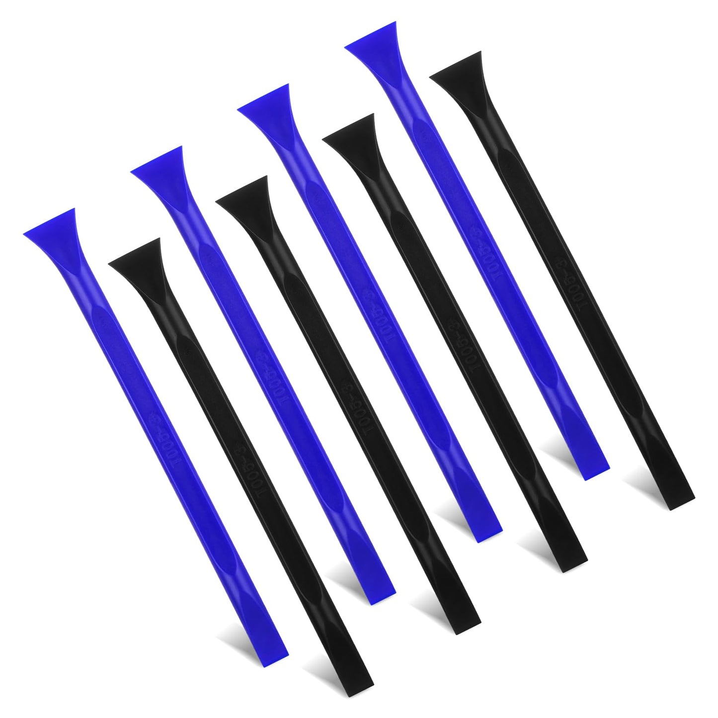 10 PCS Plastic Scraper, Non Scratch Scraper Tool Multi-Purpose Car Detailing Tools Cleaning Tools for Housekeeping Kitchen Wallpaper Stickers Labels Oil Stains Dirt (Black/Blue)