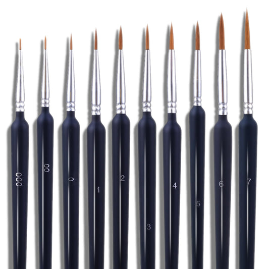 10 Pcs Miniature Paint Brushes Detail Paint Brush Set Small Fine Tip Paint Brush Kit Micro Brushes for Acrylic Watercolor Oil Craft