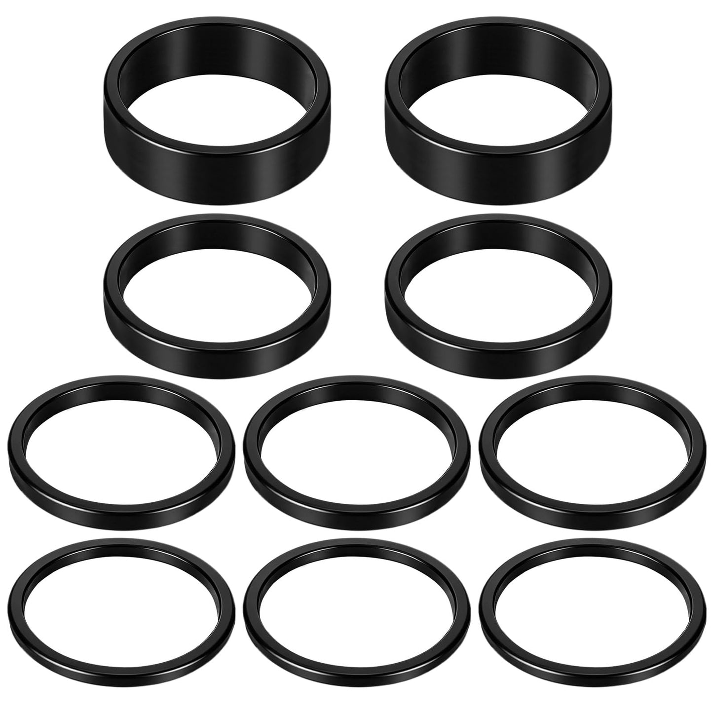 Falzqq Headset Spacers Set, 10 PCS Aluminum Alloy Bike Stem Spacers