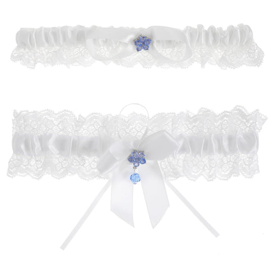 1 Pair White Garter for Bride, Wedding Garter with White Lace, Bridal Garter, Wedding Garter, Bandelettes, Gift for Bride, Party, Engagement