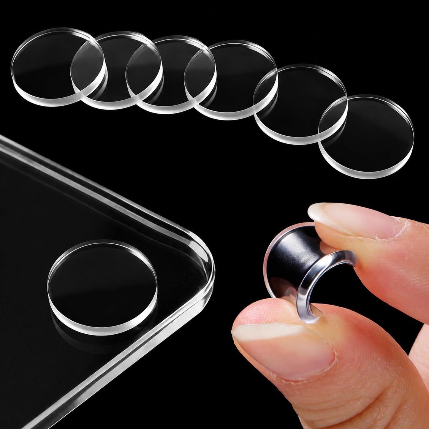 Pack of 40 Rubber Studs for Glass Plates, Silicone Pad Round Rubber Nubs, 2