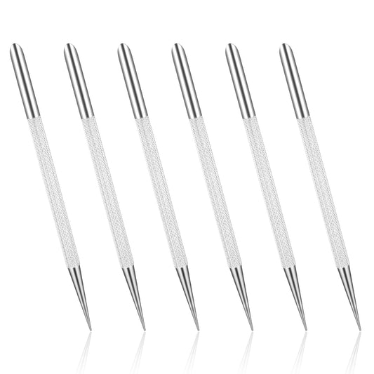 Aster 6Pcs Stainless Steel Cuticle Pusher, Nail Gel Polish Remover Tool Nail Cleaner Cuticle Peeler Cuticle Remover Manicure Pedicure Tool for Nail Cuticle Clean